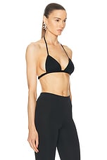 RICK OWENS LILIES Bra Top in Black, view 2, click to view large image.