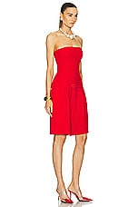 Rowen Rose Bustier Mini Jumpsuit in Red, view 2, click to view large image.