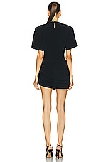 Rowen Rose Mini Tee Shirt Dress in Black, view 4, click to view large image.