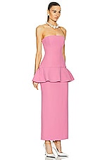 Rowen Rose Bustier Maxi Dress in Pink, view 2, click to view large image.