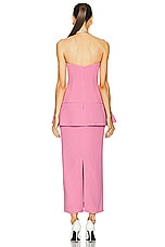 Rowen Rose Bustier Maxi Dress in Pink, view 3, click to view large image.