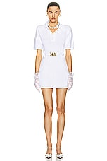 Rowen Rose Polo Mini Dress in White, view 1, click to view large image.