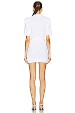 Rowen Rose Polo Mini Dress in White, view 3, click to view large image.