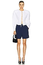 Rowen Rose Bermuda Short in Navy Blue, view 4, click to view large image.