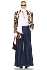 Rowen Rose Oversized Signature Blazer in Leopard, view 5, click to view large image.