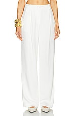 Rowen Rose Straight Leg Pant in White, view 1, click to view large image.