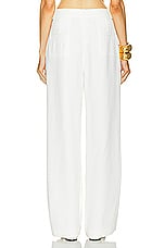 Rowen Rose Straight Leg Pant in White, view 3, click to view large image.