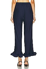 Rowen Rose Pleated Pant in Navy Blue, view 3, click to view large image.