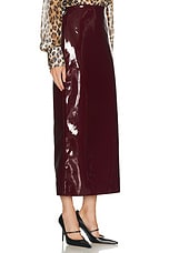 Rowen Rose Long Skirt in Bordeaux, view 2, click to view large image.