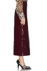 Rowen Rose Long Skirt in Bordeaux, view 3, click to view large image.