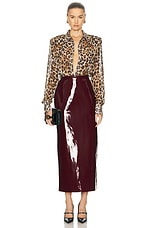 Rowen Rose Long Skirt in Bordeaux, view 5, click to view large image.