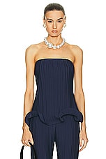 Rowen Rose Bustier Top in Navy Blue, view 1, click to view large image.