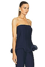 Rowen Rose Bustier Top in Navy Blue, view 2, click to view large image.