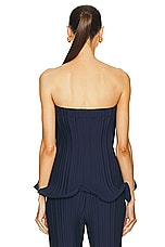 Rowen Rose Bustier Top in Navy Blue, view 3, click to view large image.