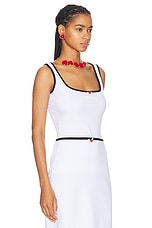 Rowen Rose Tank Top in White & Black, view 2, click to view large image.