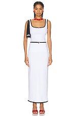 Rowen Rose Tank Top in White & Black, view 4, click to view large image.