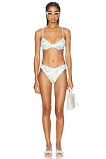 Rowen Rose Swim Set in Blue & Yellow Roses, view 4, click to view large image.