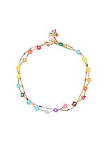 Roxanne Assoulin Flower Patch Anklet Duo in Rainbow, view 1, click to view large image.