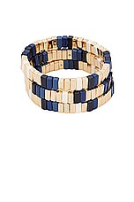 Roxanne Assoulin Well Done Bracelets Set Of 3 in Navy Multi, view 1, click to view large image.
