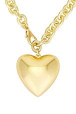 Roxanne Assoulin Heart And Soul Long Pendant Necklace in Semi Shiny Gold, view 2, click to view large image.