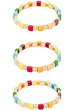Roxanne Assoulin Sangria Bracelets Set Of 3 in Rainbow, view 4, click to view large image.