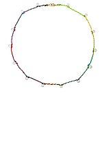 Roxanne Assoulin Mini Drip Drop Necklace in Rainbow, view 1, click to view large image.