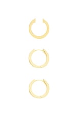 Roxanne Assoulin Hug Me Set Earring &amp; Ear Cuff in Gold, view 2, click to view large image.