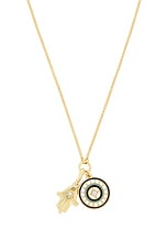 Roxanne Assoulin The Care &amp; Protect Charm Necklace in Gold, view 2, click to view large image.