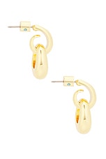 Roxanne Assoulin Knock Knock Earring in Gold, view 3, click to view large image.