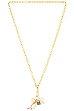 Roxanne Assoulin The Apertivo Long Charm Necklace in Shiny Gold, view 1, click to view large image.