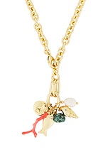 Roxanne Assoulin The Apertivo Long Charm Necklace in Shiny Gold, view 2, click to view large image.