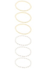 Roxanne Assoulin Mixed Metals Baby Bubble Set Bracelet in Gold & Silver, view 3, click to view large image.