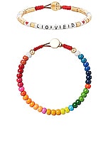 Roxanne Assoulin Loved Rainbow Duo Bracelet in Living Color, view 1, click to view large image.