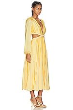 ROCOCO SAND Bree Midi Dress in Yellow, view 2, click to view large image.