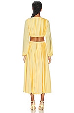 ROCOCO SAND Bree Midi Dress in Yellow, view 3, click to view large image.