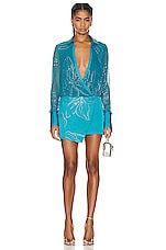 ROCOCO SAND Cari Shirt Dress in Teal, view 1, click to view large image.