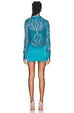 ROCOCO SAND Cari Shirt Dress in Teal, view 3, click to view large image.