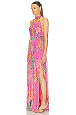 ROCOCO SAND Megan Maxi Dress in Pink Floral, view 3, click to view large image.