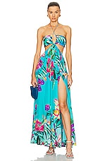 ROCOCO SAND Ocean Maxi Dress in Turquoise, view 1, click to view large image.