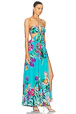 ROCOCO SAND Ocean Maxi Dress in Turquoise, view 2, click to view large image.