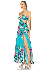 ROCOCO SAND Ocean Maxi Dress in Turquoise, view 3, click to view large image.