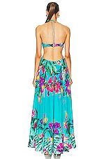 ROCOCO SAND Ocean Maxi Dress in Turquoise, view 4, click to view large image.