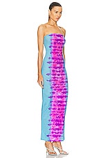 ROCOCO SAND Opal Maxi Dress in Turquoise & Pink, view 2, click to view large image.