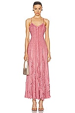 ROCOCO SAND for FWRD Gaia Long Dress in Nude Pink, view 1, click to view large image.