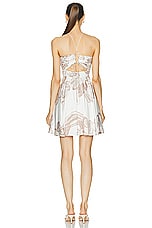 ROCOCO SAND Ines Short Dress in Light Brown & White, view 3, click to view large image.