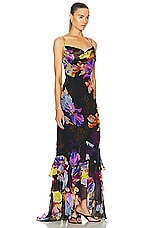 ROCOCO SAND Quin Maxi Dress in Black, view 2, click to view large image.