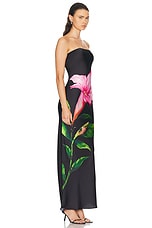 ROCOCO SAND Bryn Maxi Tube Strapless Dress in Black, view 2, click to view large image.