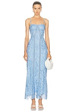 ROCOCO SAND Midi Dress in Steel Blue, view 1, click to view large image.