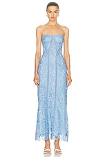 ROCOCO SAND Midi Dress in Steel Blue, view 2, click to view large image.