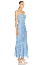 ROCOCO SAND Midi Dress in Steel Blue, view 3, click to view large image.